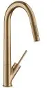 AXOR-HG-AXOR-Starck-Einhebel-Kuechenmischer-270-mit-Ausziehbrause-Brushed-Bronze-10821140 gallery number 1
